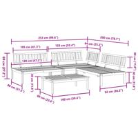 4-delige Loungeset pallet massief acaciahout - thumbnail