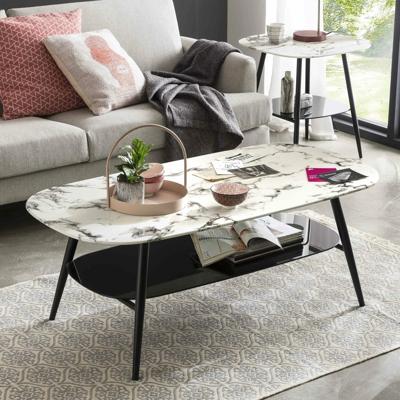 Artistiq Ovale Eettafel 'Nicky' 160 x 90cm, Marmerlook