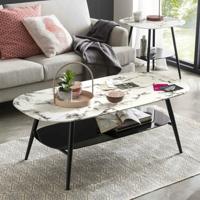 Artistiq Ovale Eettafel 'Nicky' 160 x 90cm, Marmerlook - thumbnail