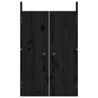 VidaXL Kastdeurtjes voor buitenkeuken 50x9x82 cm grenenhout zwart - thumbnail