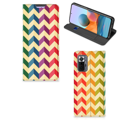 Xiaomi Redmi Note 10 Pro | Hoesje met Magneet | Zigzag Multi Color Xiaomi Redmi Note 10 Pro | Hoesje met Magneet | Zigzag Multi Color