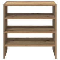 VidaXL Schoenenrekken 2 st stapelbaar 60x30x30,5 cm artisanaal eiken - thumbnail
