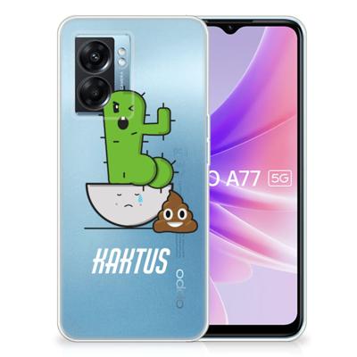 OPPO A77 | A57 5G Telefoonhoesje met Naam Cactus Poo OPPO A77 | A57 5G Telefoonhoesje met Naam Cactus Poo