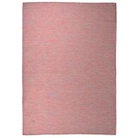 VidaXL Buitenkleed platgeweven 140x200 cm rood - thumbnail