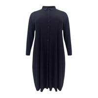 Yoek blousejurk donkerblauw - thumbnail