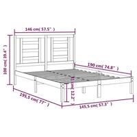 Bedframe zonder matras massief grenenhout 140x190 cm - thumbnail