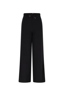 NoBell winter wide leg broek meisjes - zwart - Sally - rib
