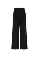 NoBell winter wide leg broek meisjes - zwart - Sally - rib - thumbnail