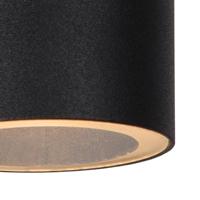 Lucide ARNE-LED - Wandspot / Wandlamp Binnen/Buiten - Ø 6,3 cm - LED - GU10 - 1x5W 2700K - IP44 - Zwart - thumbnail