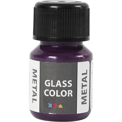 Creativ Company Glass color metal, paars, 30 ml/ 1 fles