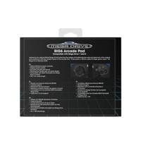 Retro-Bit - SEGA Mega Drive BIG 6 Wired Arcade Pad (Black) - thumbnail