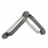 Flex wandbeugel - schroefmontage - grijs 60 cm (2 x 30 cm) - thumbnail