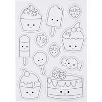 Creativ Company Magneten, zoetigheden, afm 14,85x21 cm, 1 vel - thumbnail