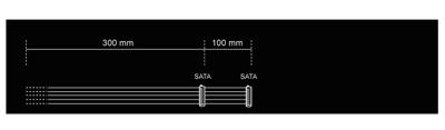 be quiet! Power Cable 2X S-ATA kabel 400mm CS-3420, BC021