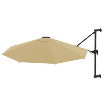 Wandparasol met metalen paal 300 cm taupe Wandparasol met metalen paal 300 cm taupe