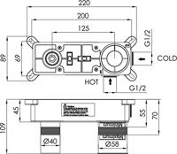 Ben Engraved inbouwbox t.b.v. inbouw wastafelkraan - thumbnail