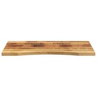 Bureaublad met ronding 80x50x2,5 cm massief ruw mangohout - thumbnail