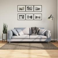 VidaXL Vloerkleed istan hoogpolig glanzend 120x170 cm grijs - thumbnail
