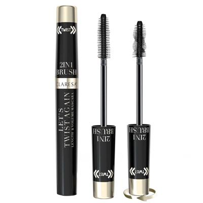 Claresa let's twist again 2-in-1 lenght & volume mascara zwart