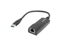 Lanberg NC-1000-01 tussenstuk voor kabels USB-A RJ-45 Zwart - thumbnail