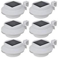 VidaXL Solar buitenlampset 6 stuks wit - thumbnail