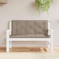 VidaXL Tuinbankkussens 2 st 120x50x7 cm oxford stof taupe - thumbnail