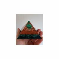 Orgonite Piramide Malachiet - Cheops - (65 mm) - thumbnail