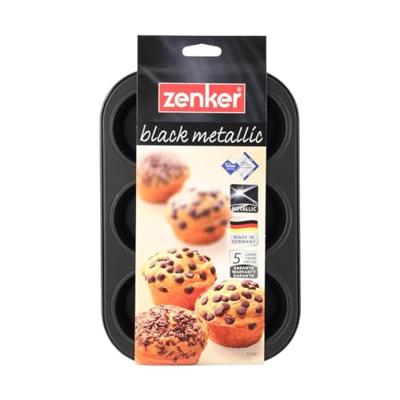 Zenker muffinbakvorm (6) black metallic - thumbnail