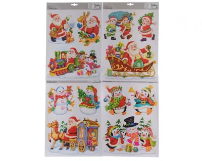 Raamdecoratie l29h41 cm a4 kerstversiering Decoris - Decoris