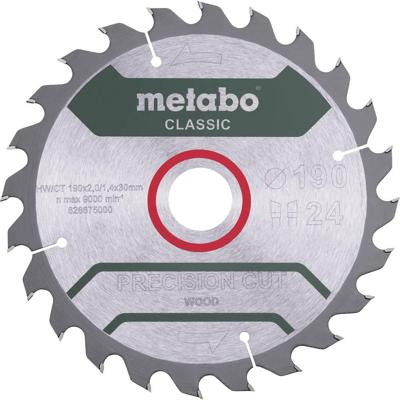 Metabo Accessoires Cirkelzaagblad | Precision Cut Classic | 190x30mm | Z24 WZ 15° /B - 628676000