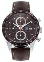 Horlogeband Tag Heuer FC6206 / CV2013 Leder Bruin 20mm - thumbnail