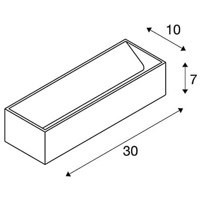 SLV Zwarte wandspotLogs In L - 1002842