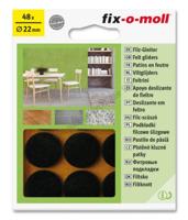 Fix-o-moll viltglijder 22mm bruin pak 48 - thumbnail
