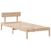 Bedframe zonder matras massief grenenhout 90x200 cm - thumbnail