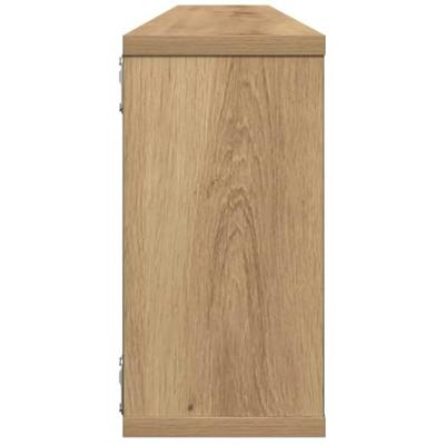 Wandschappen kubus 2st 100x15x30cm bewerkt hout artisanaaleiken Wandschappen kubus 2st 100x15x30cm bewerkt hout artisanaaleiken