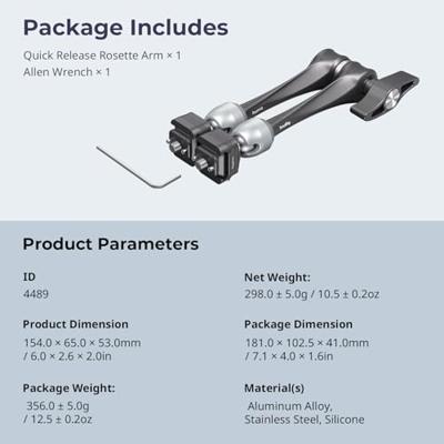 SmallRig HawkLock H21 Quick Release Rosette Magic Arm (11") 4489
