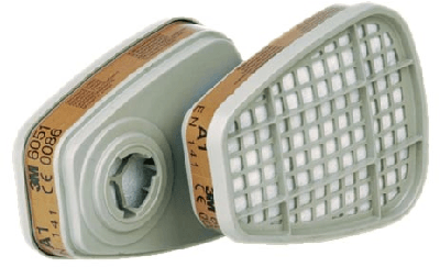 3M 6051 A1 Gas- en dampfilter - Set van 2 stuks