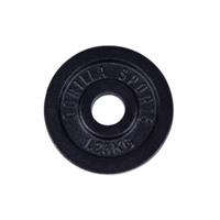 Halterschijf 1,25 kg Gietijzer Zwart - 31 mm - thumbnail