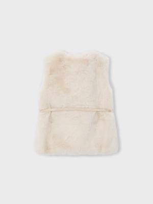 Mayoral winter vest meisjes - zand - met riem