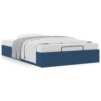 Bedframe zonder matras 120x200 cm stof blauw - thumbnail