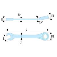 Facom ringsteekratelsleutel 3/4 - 467.3/4 - thumbnail