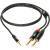 Klotz KY5-150 MiniLink Pro Y-kabel 3.5mm 3p - 2x 6.35mm 2p 1.5 meter