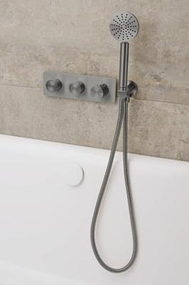 Ben Engraved handdouche rond Ø8,4cm gunmetal Ben Engraved handdouche rond Ø8,4cm gunmetal