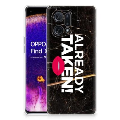 OPPO Find X5 | Siliconen hoesje | met naam Already Taken Black