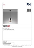 Fischer & Honsel HanglampSamu smoke glas - 60895 - thumbnail