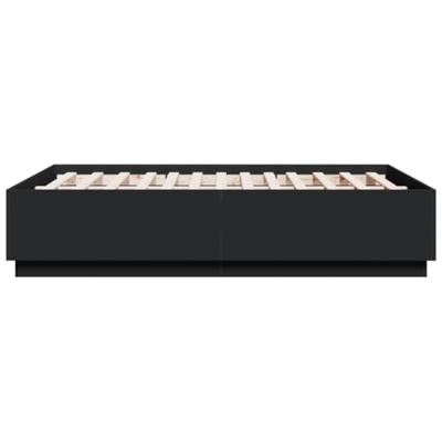 Bedframe met LED-verlichting bruin eikenkleurig 120x190 cm