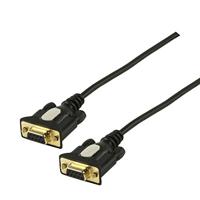 HQ VGA - VGA 1,8 m VGA-kabel, 1,8 m, VGA-kabel, zwart - VGA-kabel (1,8 m, VGA, VGA, 1080p, zwart, goud, vrouwelijke stekker/vrouwelijke connector) - thumbnail