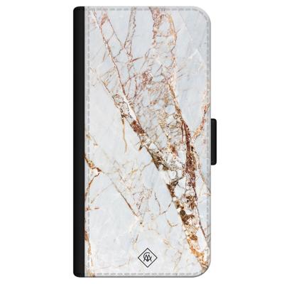 iPhone 12 flipcase - Marmer goud