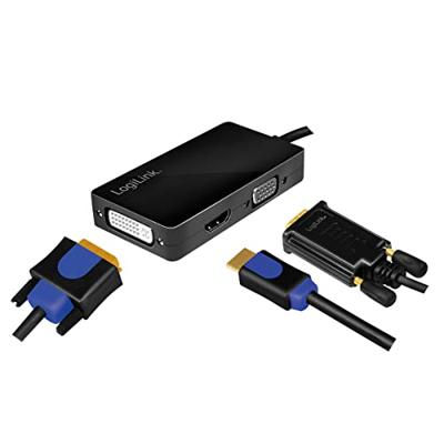 LogiLink CV0110 Mini Displayport DisplayPort Grijs kabeladapter/verloopstukje