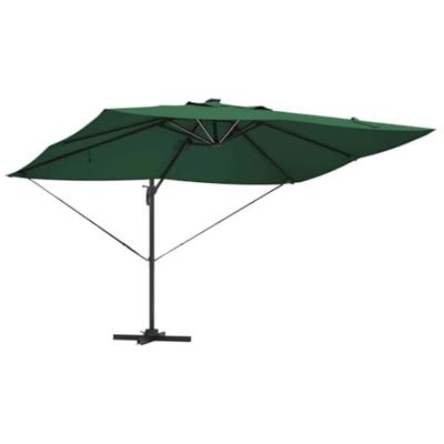 VidaXL Parasol groen 352 x 251 x 265 cm polyester en aluminium